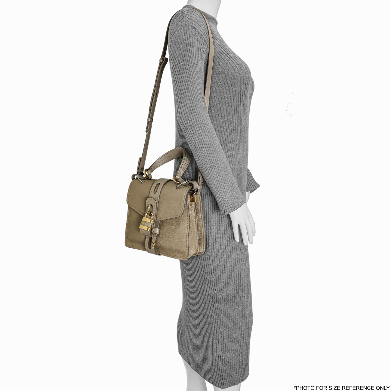 Exclusive Chloe Grey Grained Calfskin Aby Day Shoulder Bag — Alternate View 14