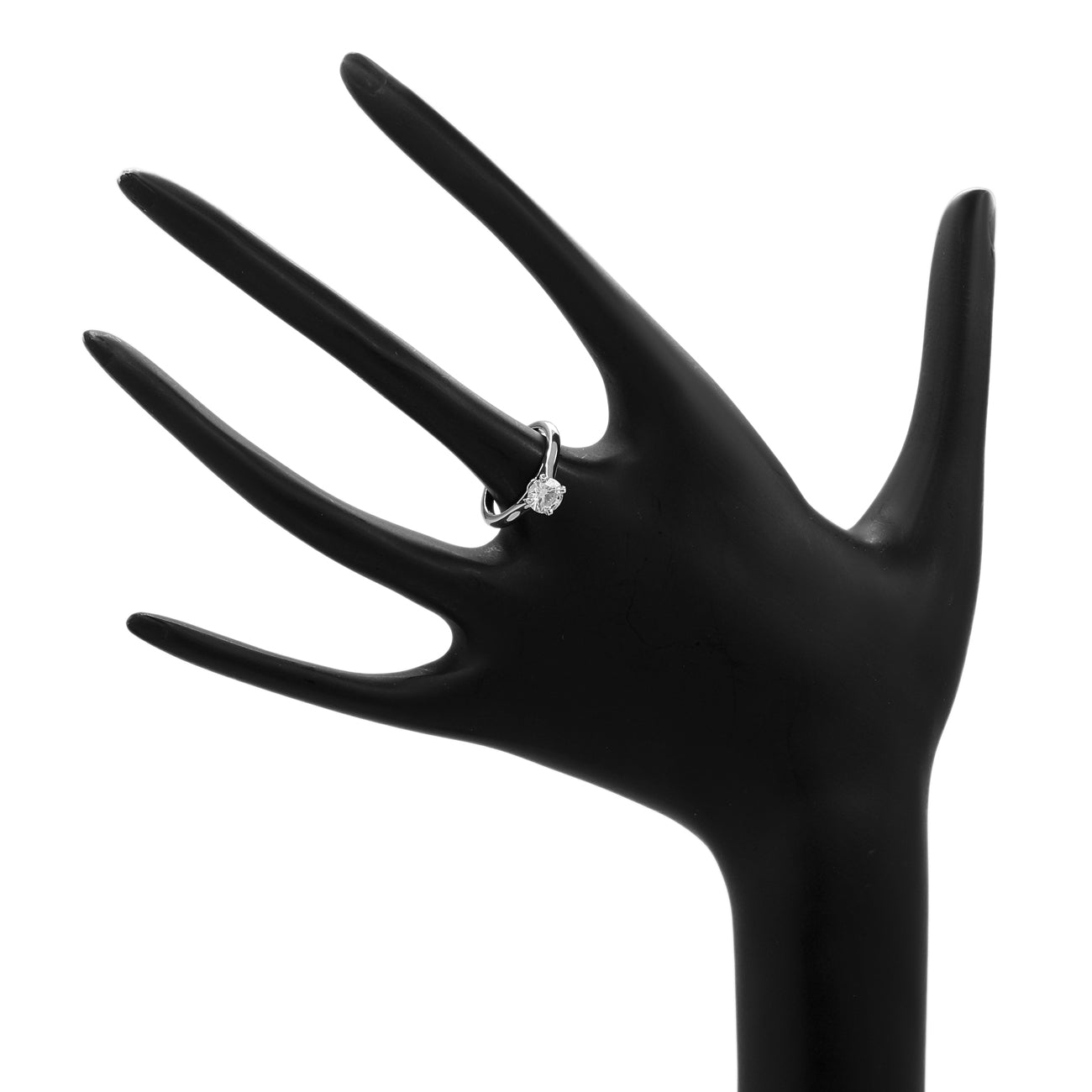 Exclusive Cartier Platinum 0.80 Carat Diamond 1895 Solitaire Ring — Top View