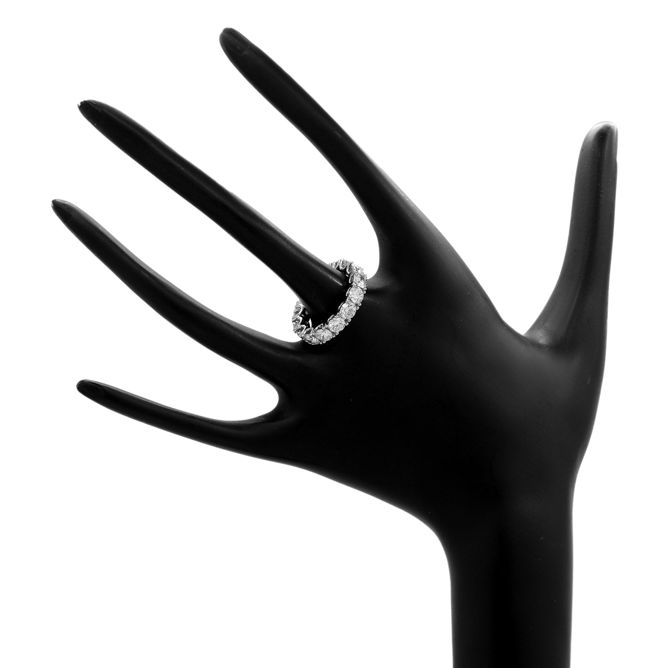Exclusive 18K White Gold 5.03 Carat Diamond Eternity Ring — Back View