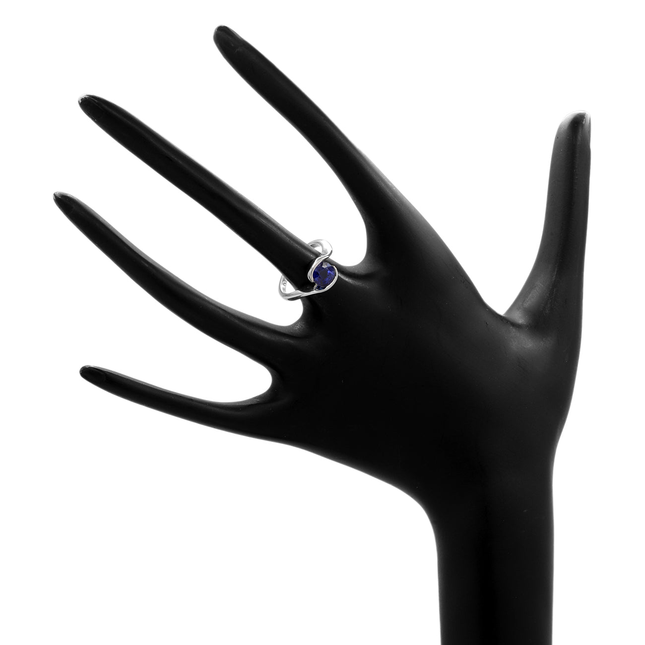 Exclusive 18K White Gold 1.58 Carat Sapphire Ring — 4.25 — Back View