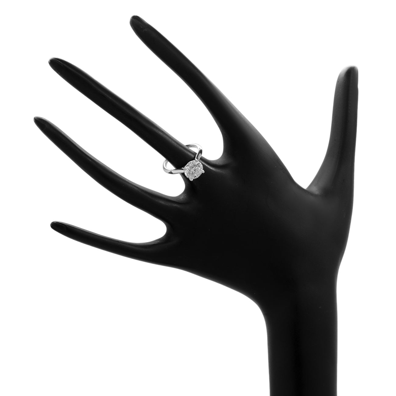 Exclusive 18K White Gold 2.55 Carat Diamond Solitaire Ring — 4 — Back View
