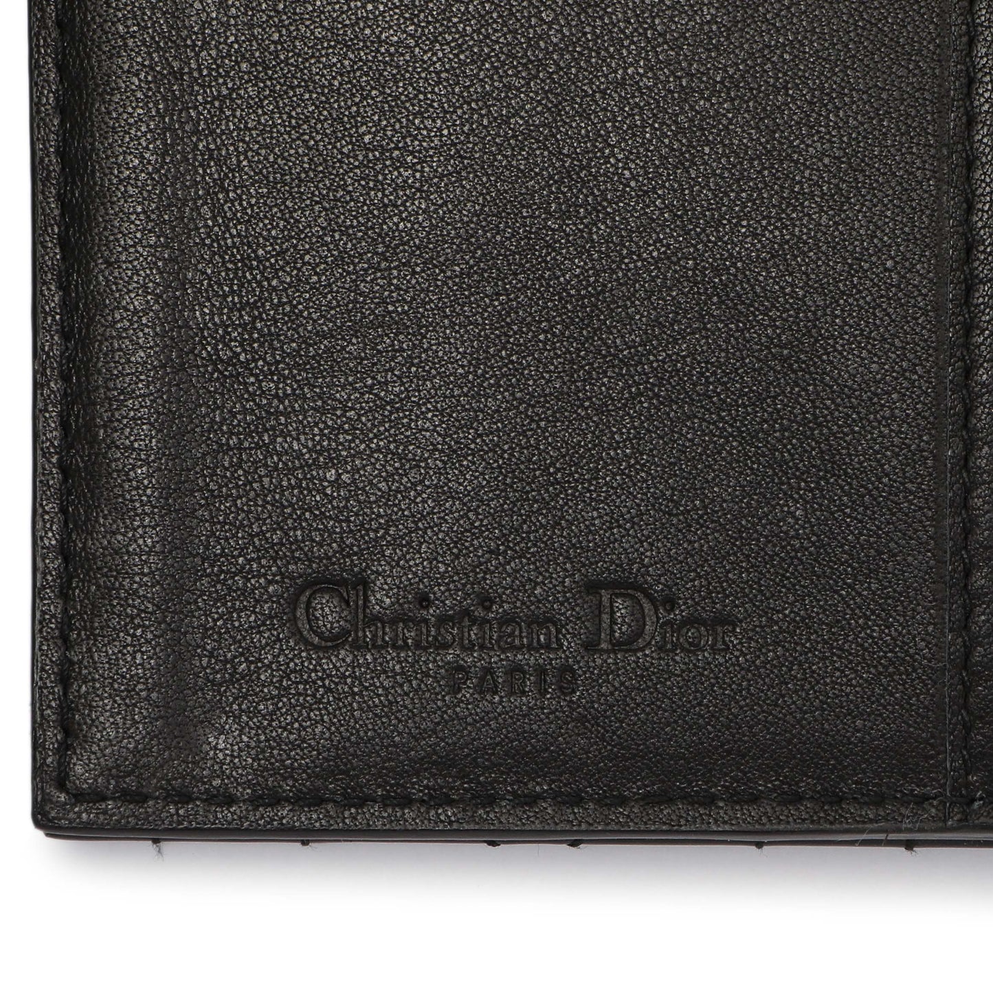 Exclusive Christian Dior Black Patent Lady Dior Wallet — Detail View