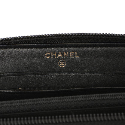 Exclusive Chanel Black Quilted Lambskin Small Boy Zip Around Wallet — Alternate View 13