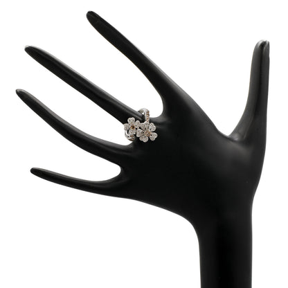 Exclusive 18K White Gold 1.02 Carat Floral Diamond Ring — 5.25 — Back View