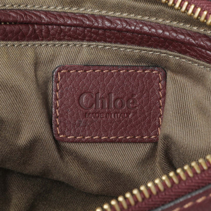Exclusive Chloe Burgundy Calfskin Medium Marcie Satchel — Detail View