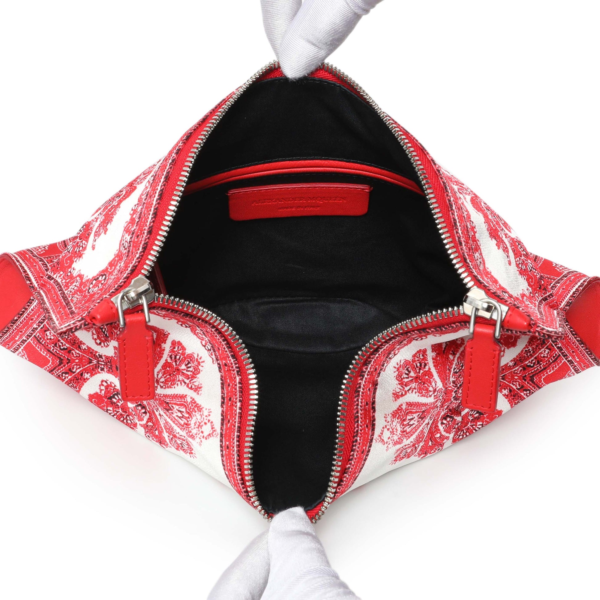 Exclusive Alexander McQueen Satin De Manta Clutch — Top View