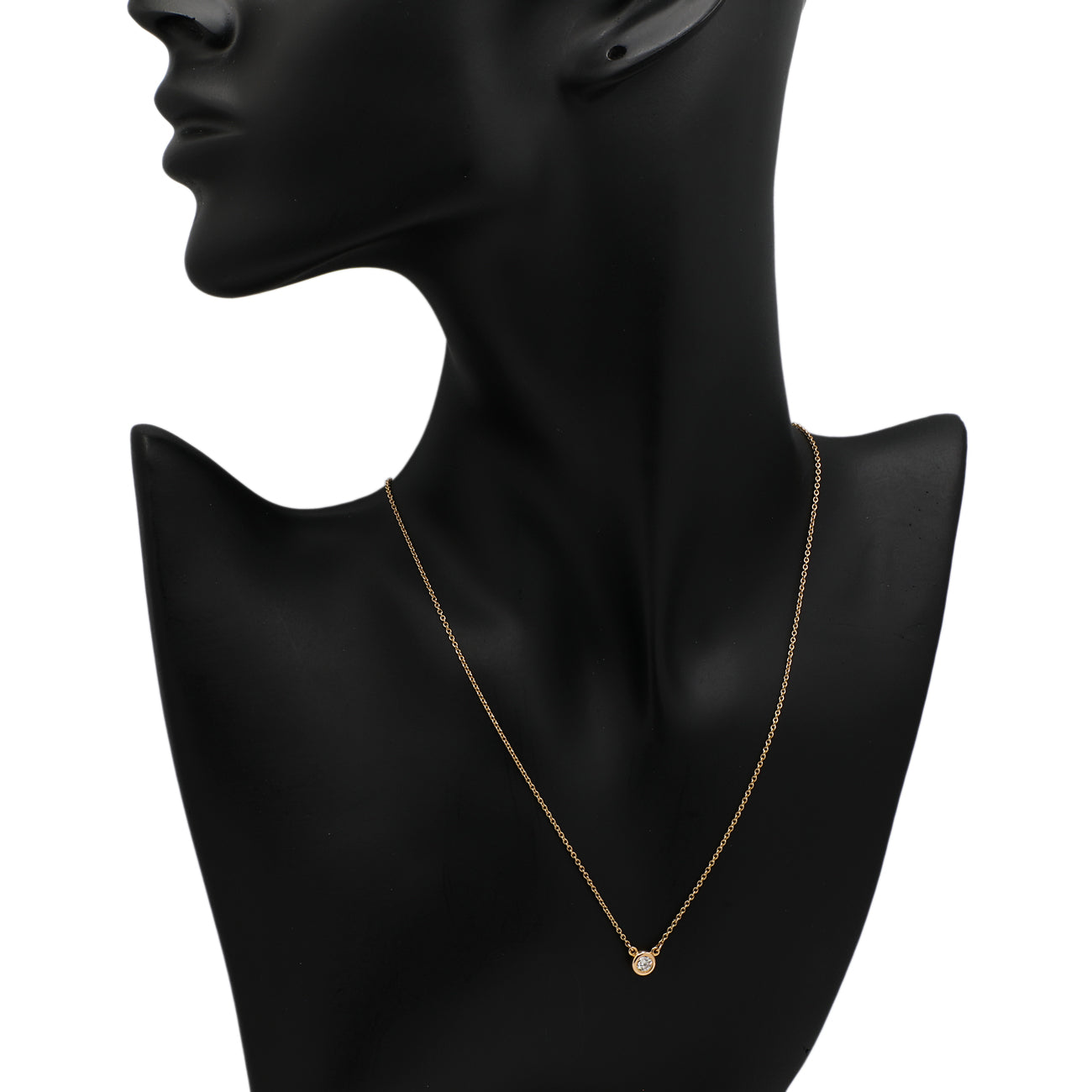 Exclusive Tiffany & Co. 18K Yellow Gold 0.17 Carat Diamonds by the Yard Single Pendant — Detail View