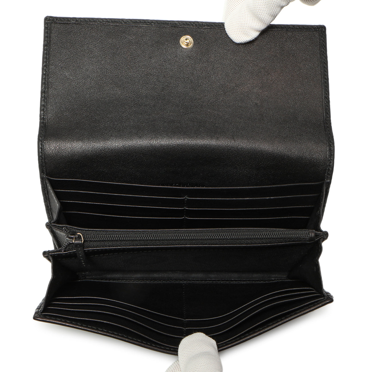 Exclusive Gucci Black Microguccissima Bow Continental Wallet — Alternate View 12