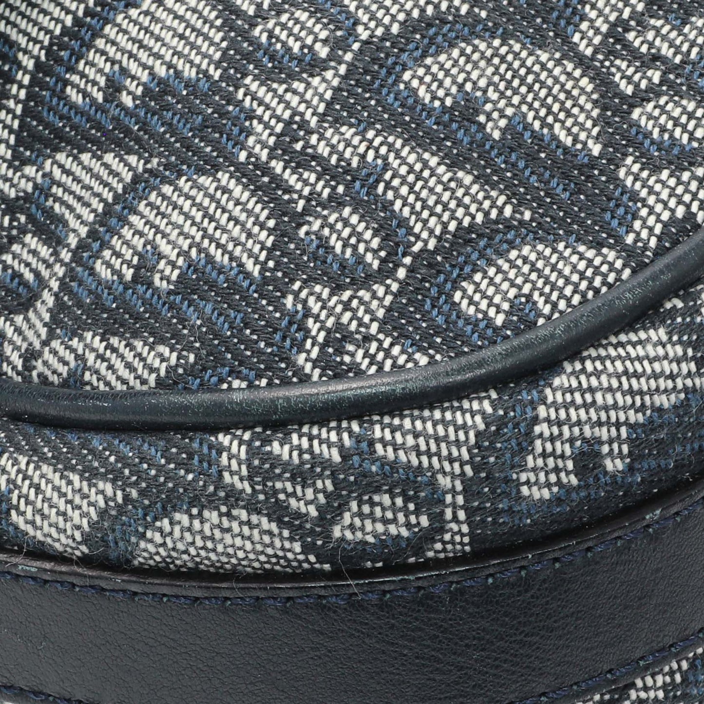Exclusive Christian Dior Blue Oblique Trotter Crossbody Bag — Top View