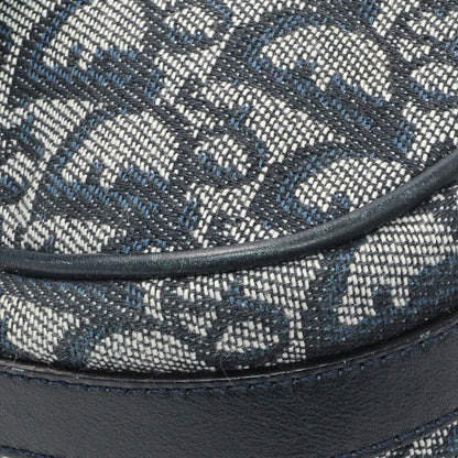 Exclusive Christian Dior Blue Oblique Trotter Crossbody Bag — Top View