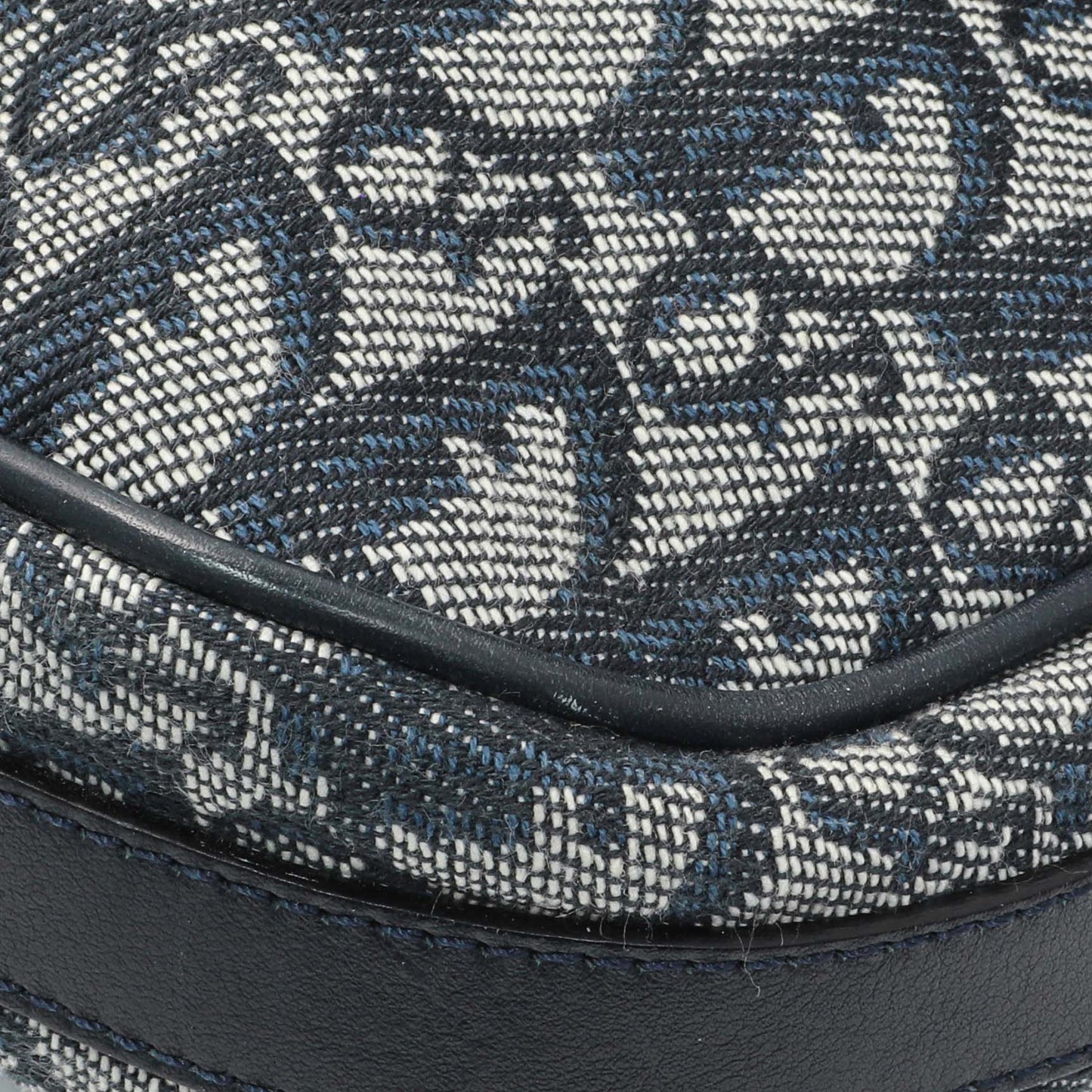 Exclusive Christian Dior Blue Oblique Trotter Crossbody Bag — Detail View