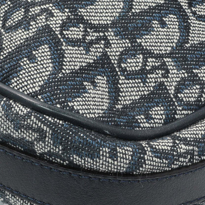 Exclusive Christian Dior Blue Oblique Trotter Crossbody Bag — Detail View