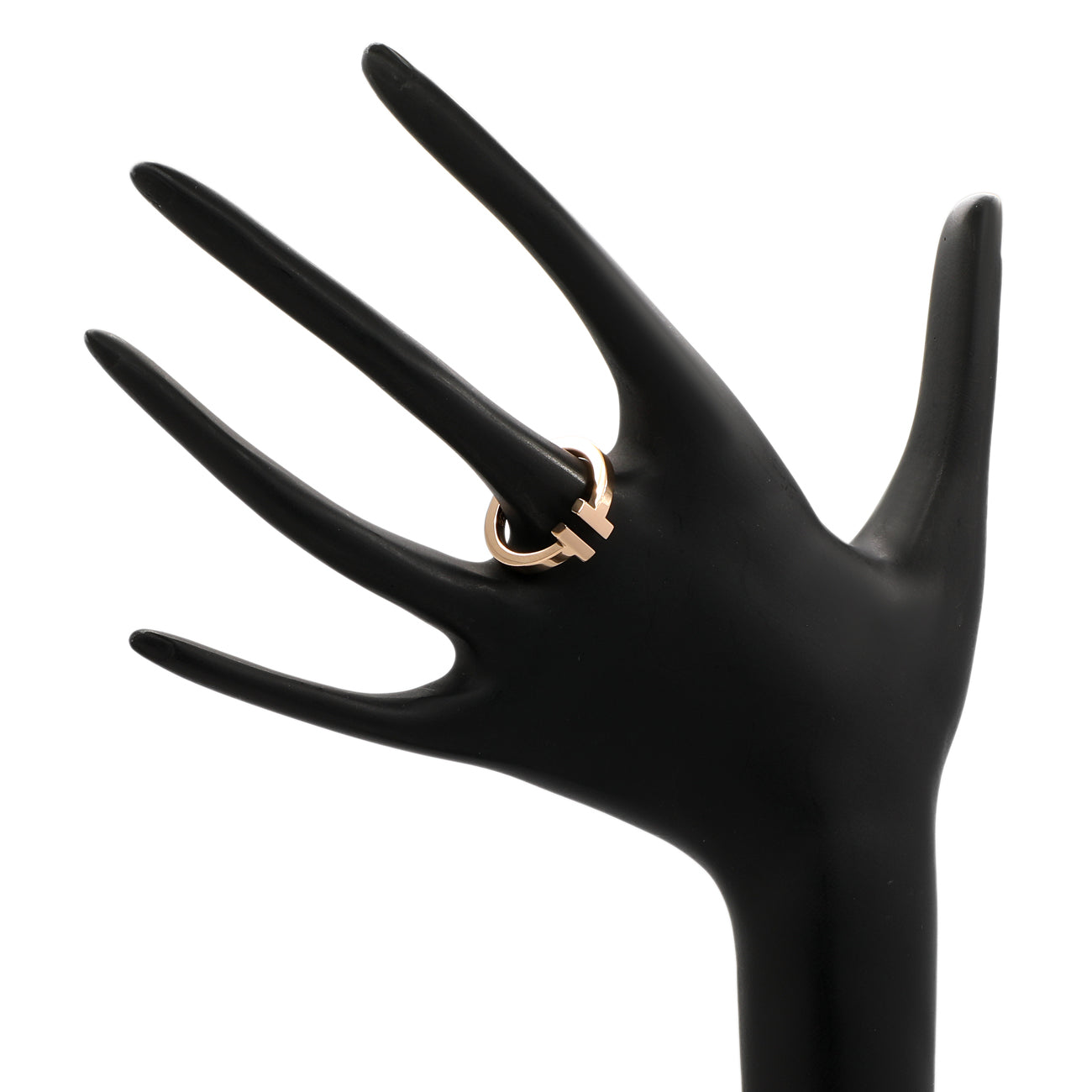 Exclusive Tiffany & Co. 18K Rose Gold T Square Ring — Back View