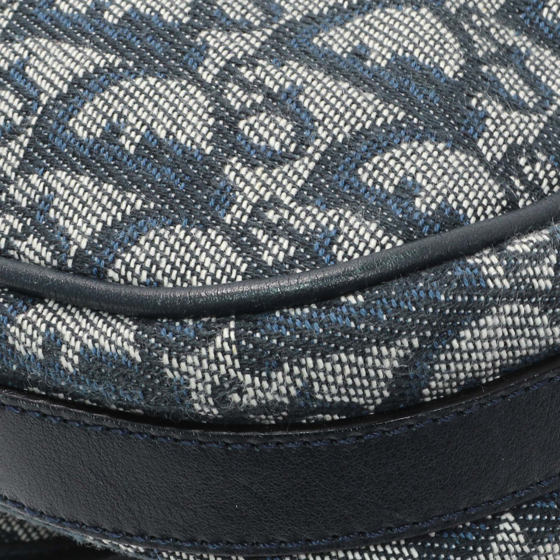Exclusive Christian Dior Blue Oblique Trotter Crossbody Bag — Lifestyle View