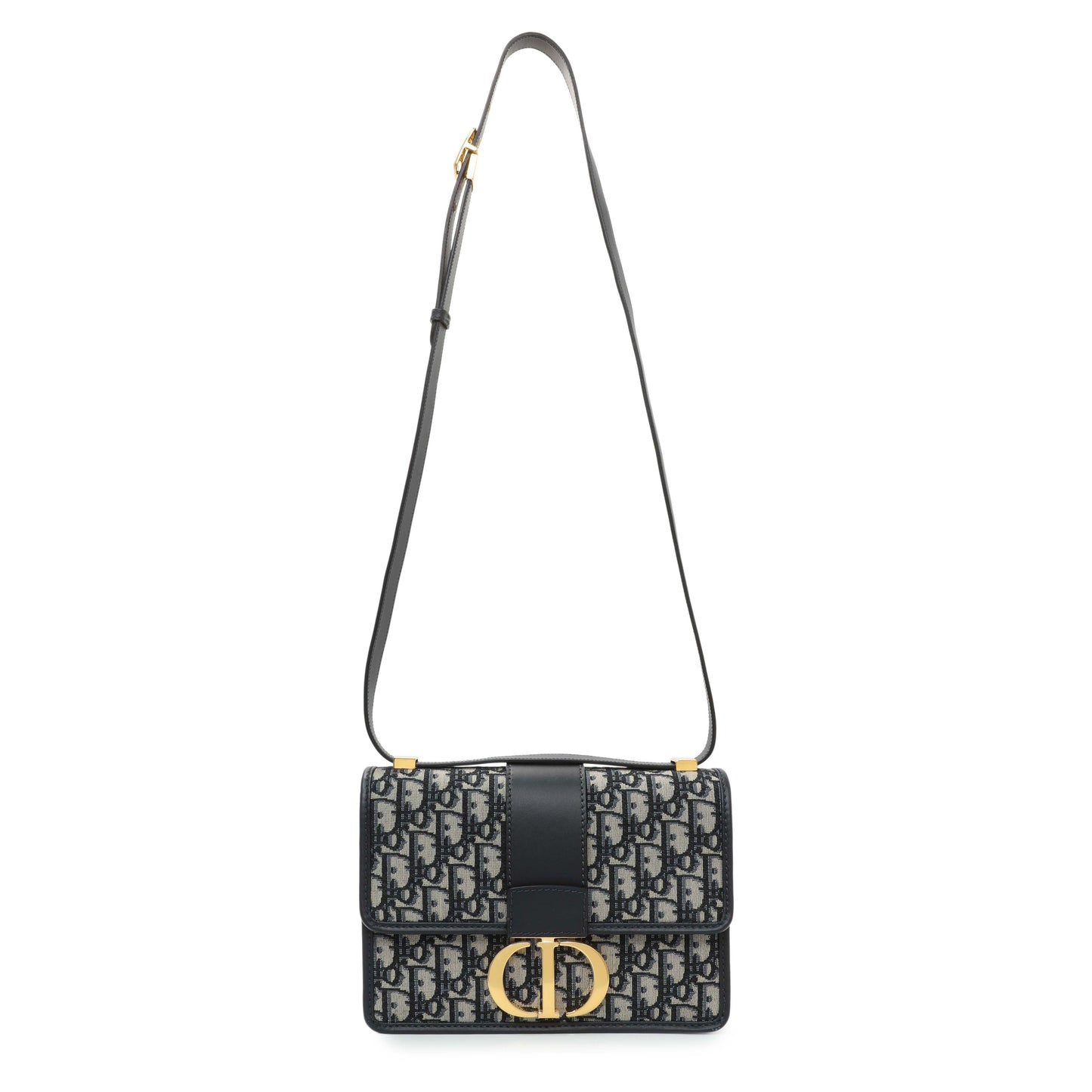 Exclusive Christian Dior Oblique 30 Montaigne Flap Bag — Front View
