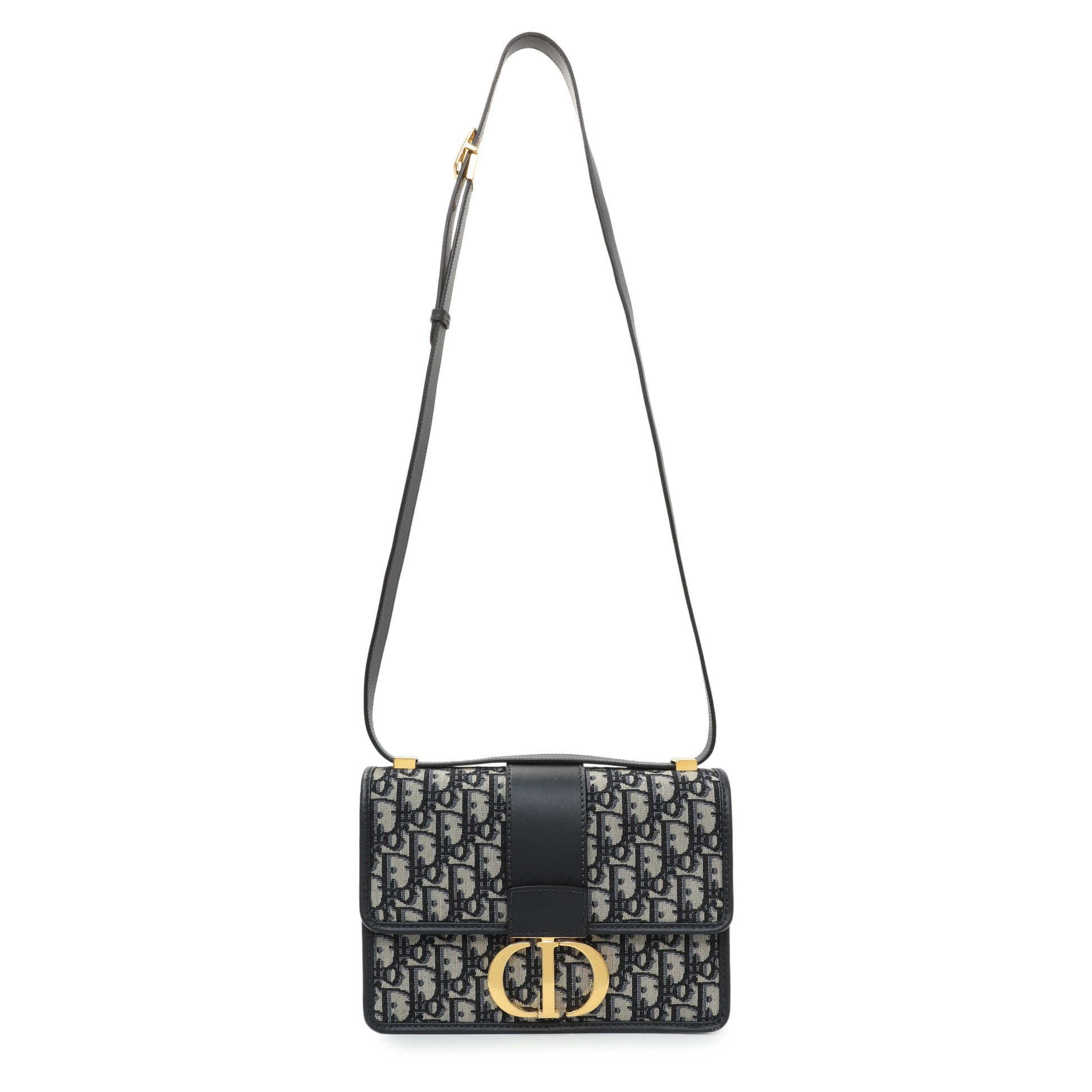 Exclusive Christian Dior Oblique 30 Montaigne Flap Bag — Front View