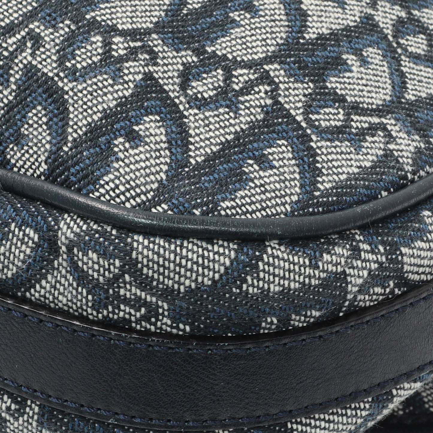 Exclusive Christian Dior Blue Oblique Trotter Crossbody Bag — Alternate View 7