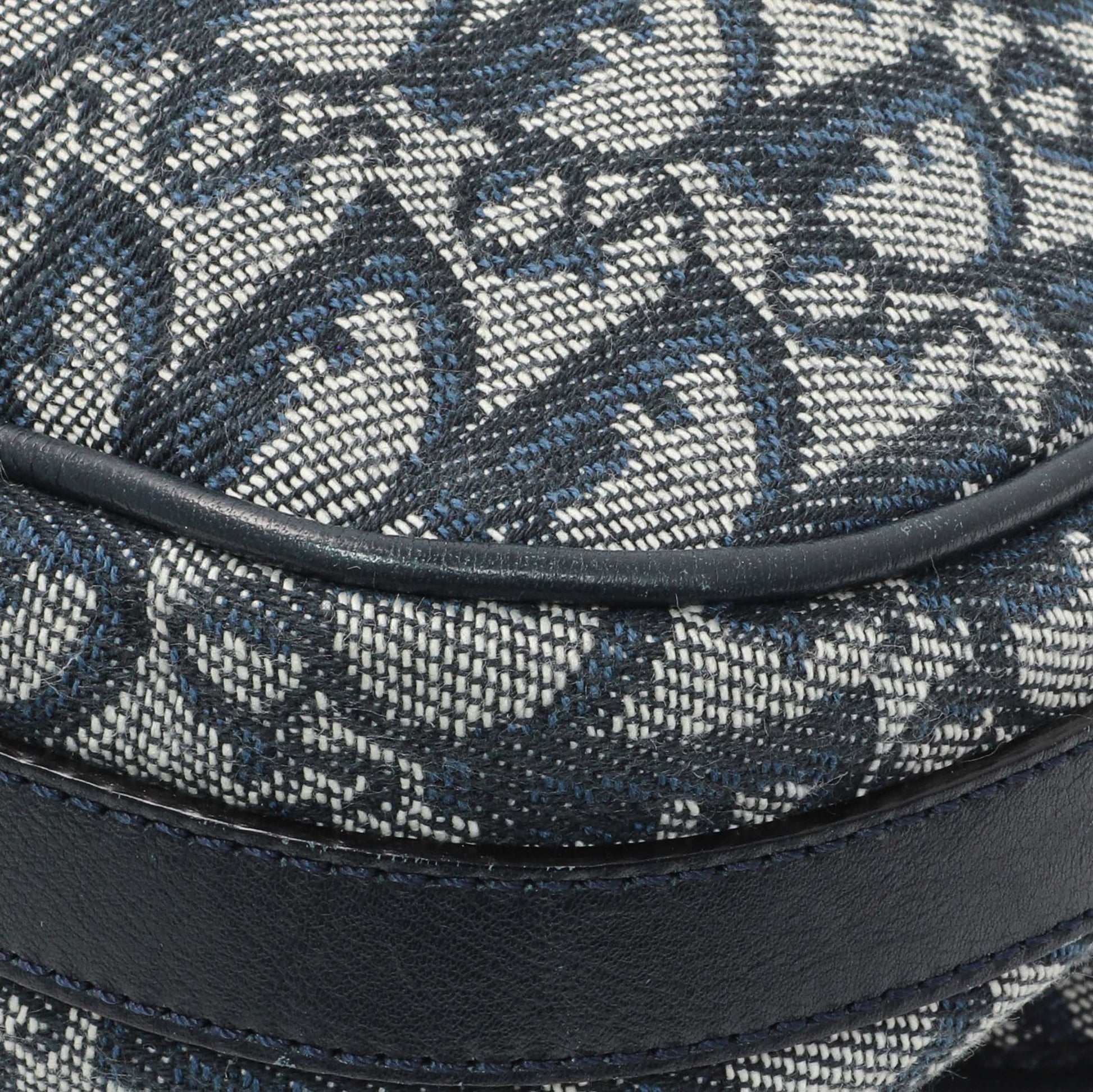 Exclusive Christian Dior Blue Oblique Trotter Crossbody Bag — Alternate View 7