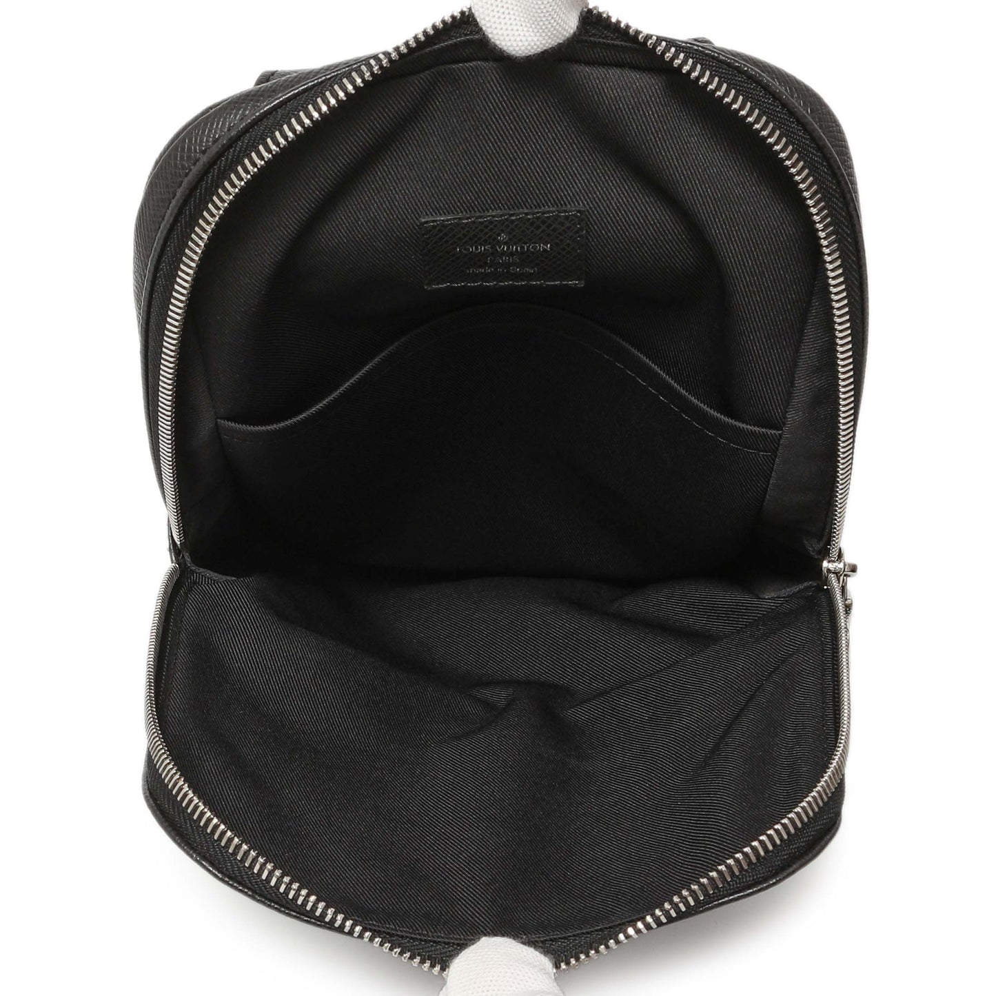 Exclusive Louis Vuitton Black Taiga Avenue Sling — Top View