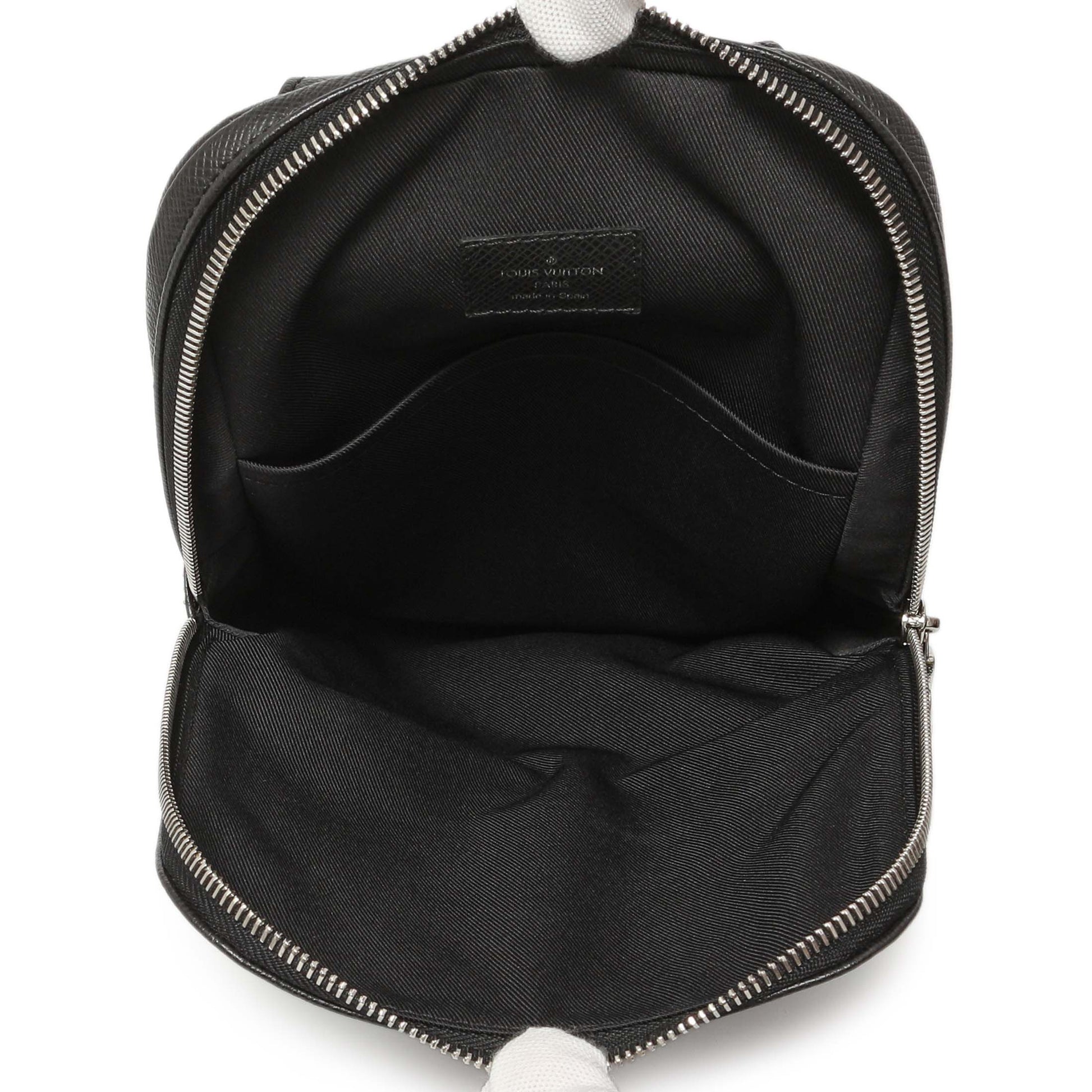Exclusive Louis Vuitton Black Taiga Avenue Sling — Top View