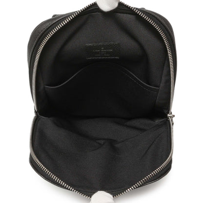 Exclusive Louis Vuitton Black Taiga Avenue Sling — Top View
