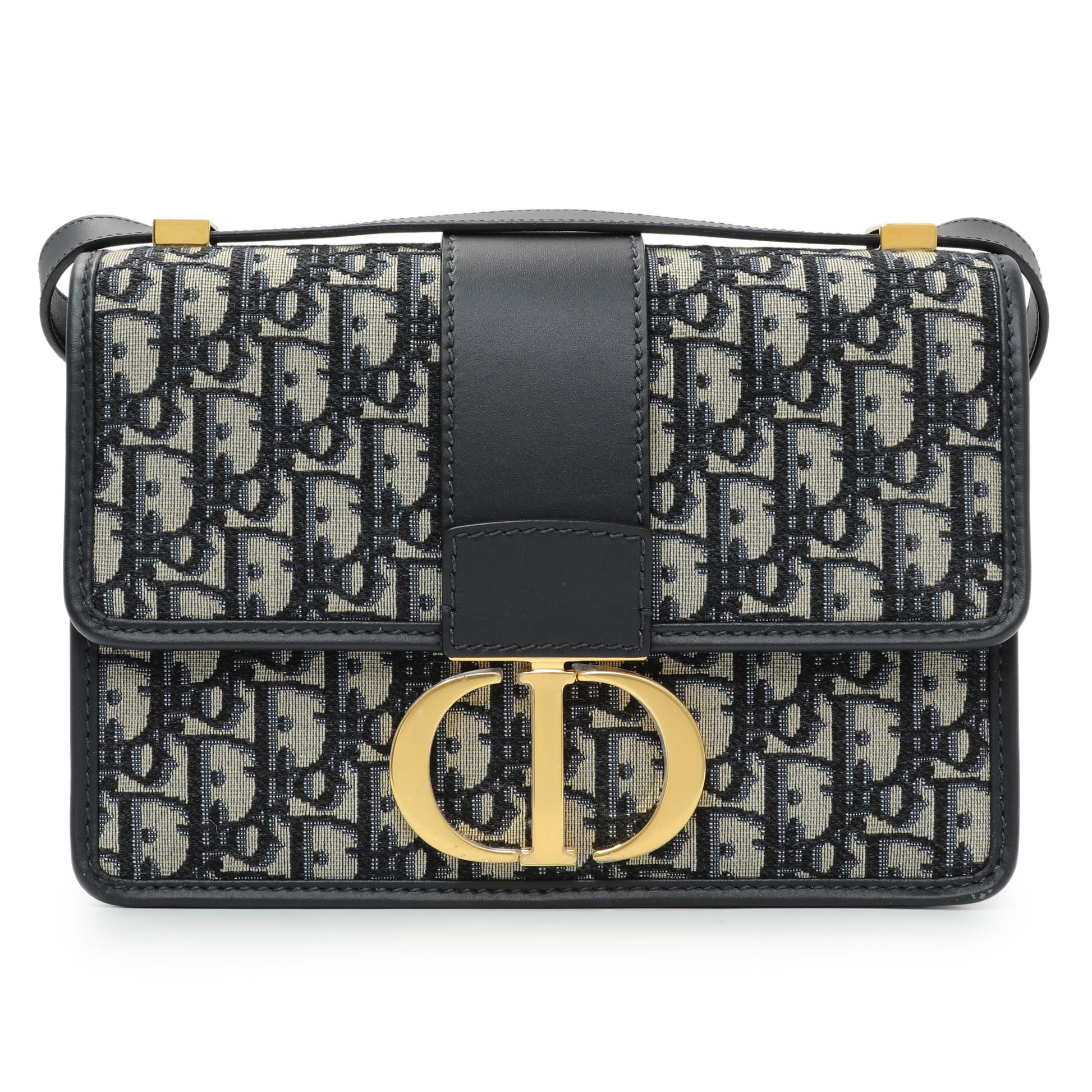 Exclusive Christian Dior Oblique 30 Montaigne Flap Bag — Side View