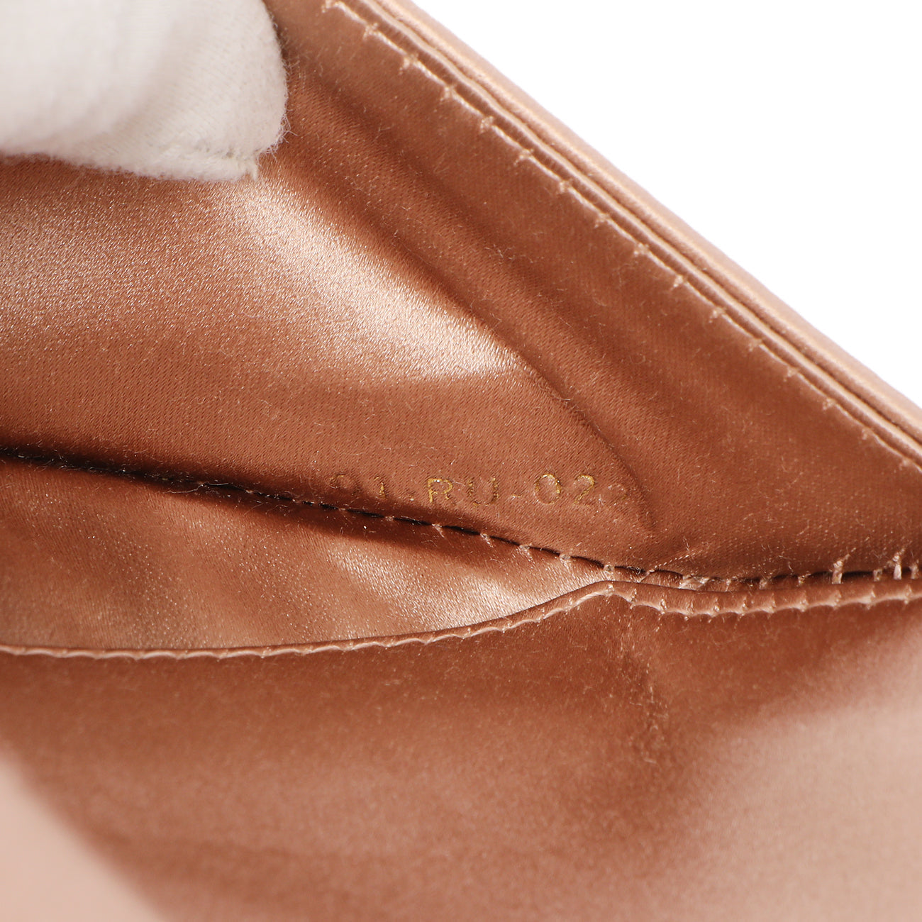 Exclusive Christian Dior Powder Beige Satin Crystal Mini Saddle Bag — Lifestyle View