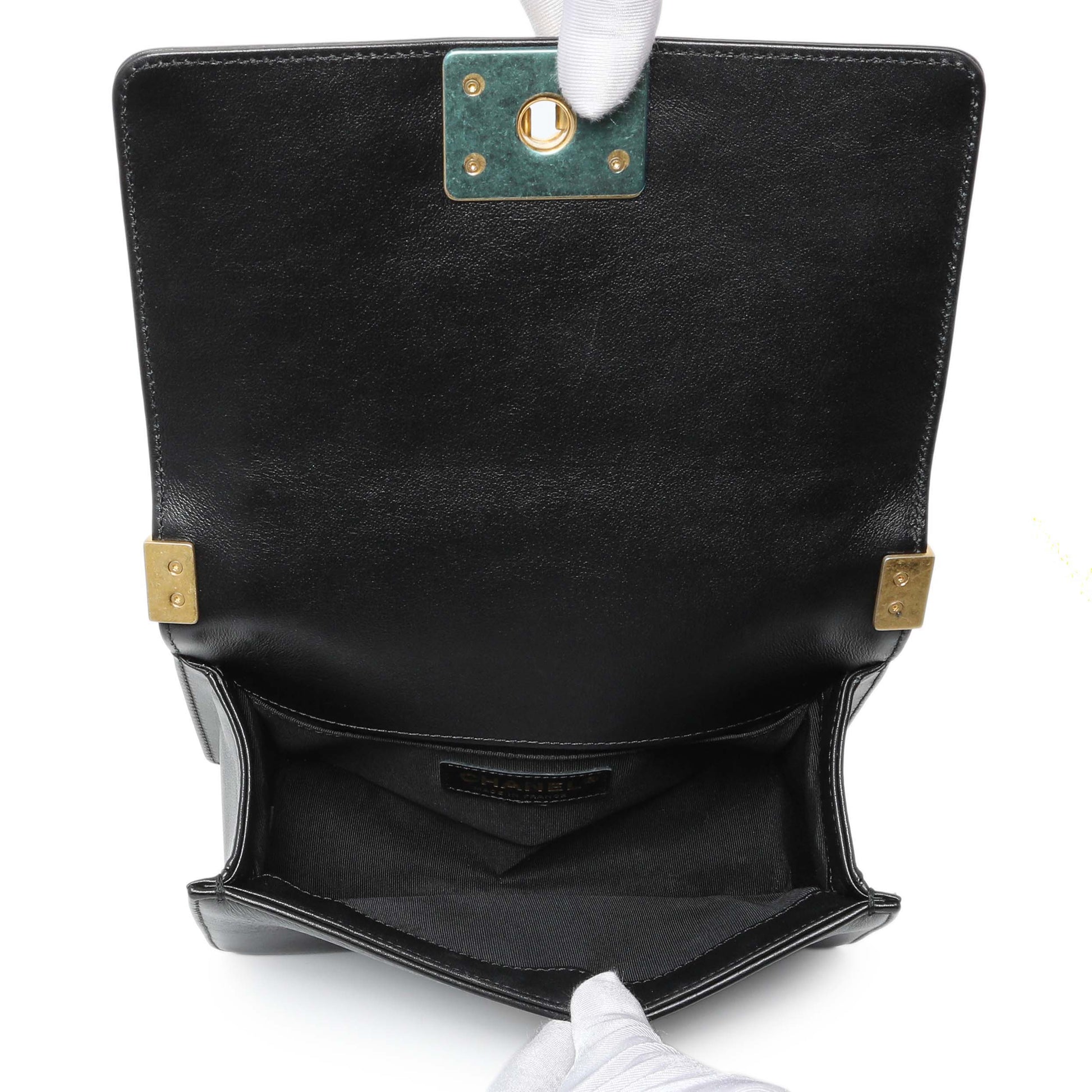 Exclusive Chanel Black Quilted Lambskin Small Boy Bag — Alternate View 8