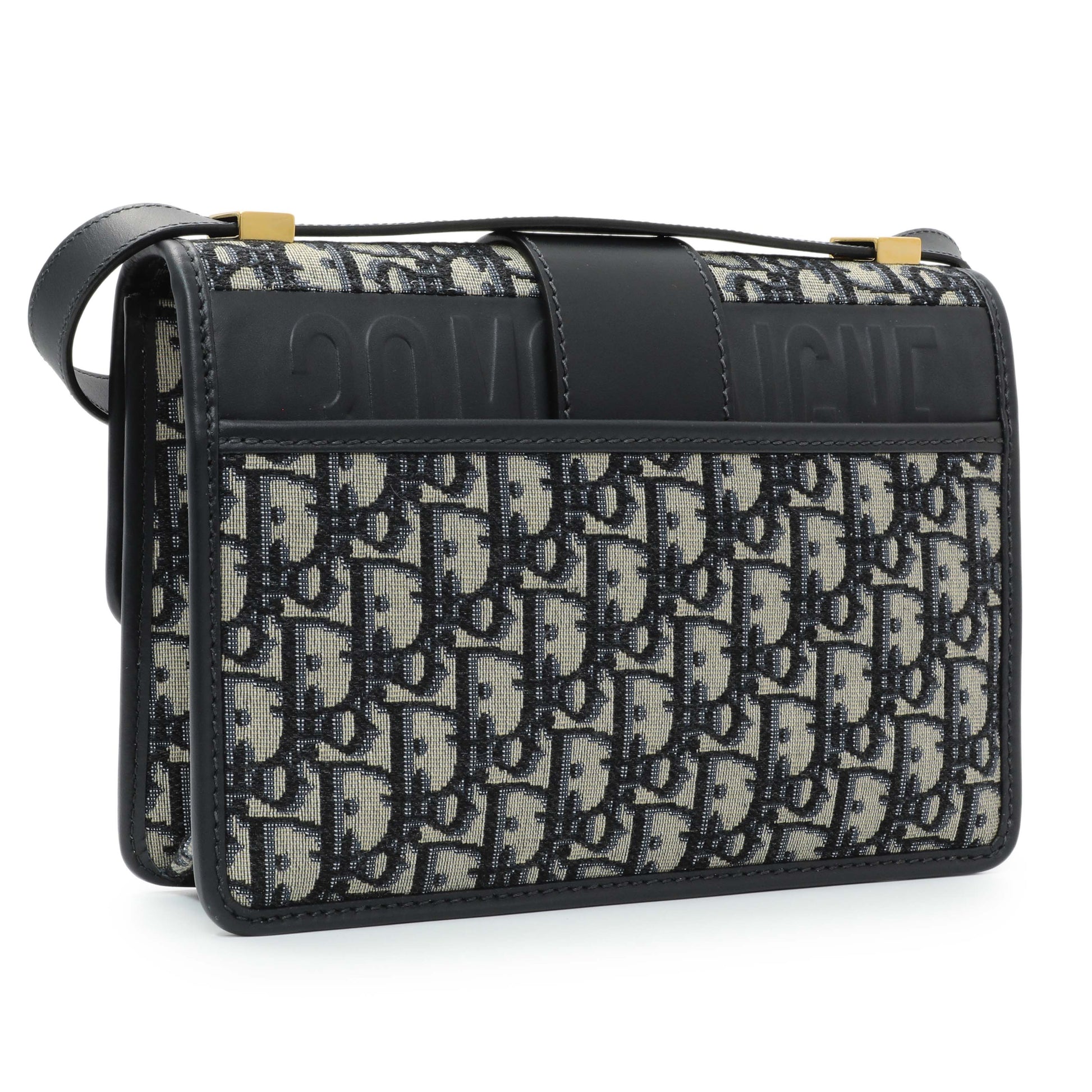 Exclusive Christian Dior Oblique 30 Montaigne Flap Bag — Back View