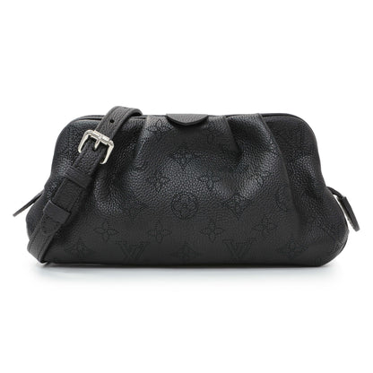 Exclusive Louis Vuitton Black Monogram Mahina Scala Mini Pouch — Front View