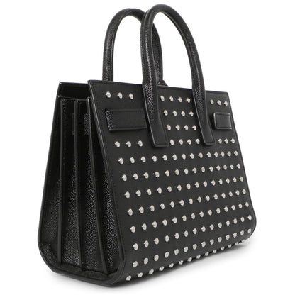 Exclusive Saint Laurent Black Studded Calfskin Nano Sac De Jour — Side View