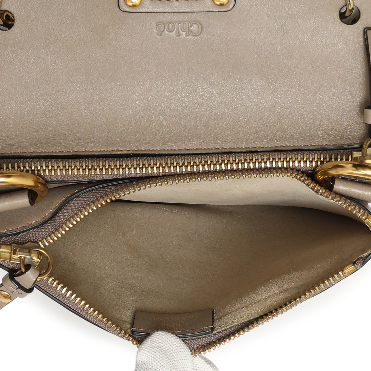 Exclusive Chloe Suede Small Jane Fringe Bag — Top View
