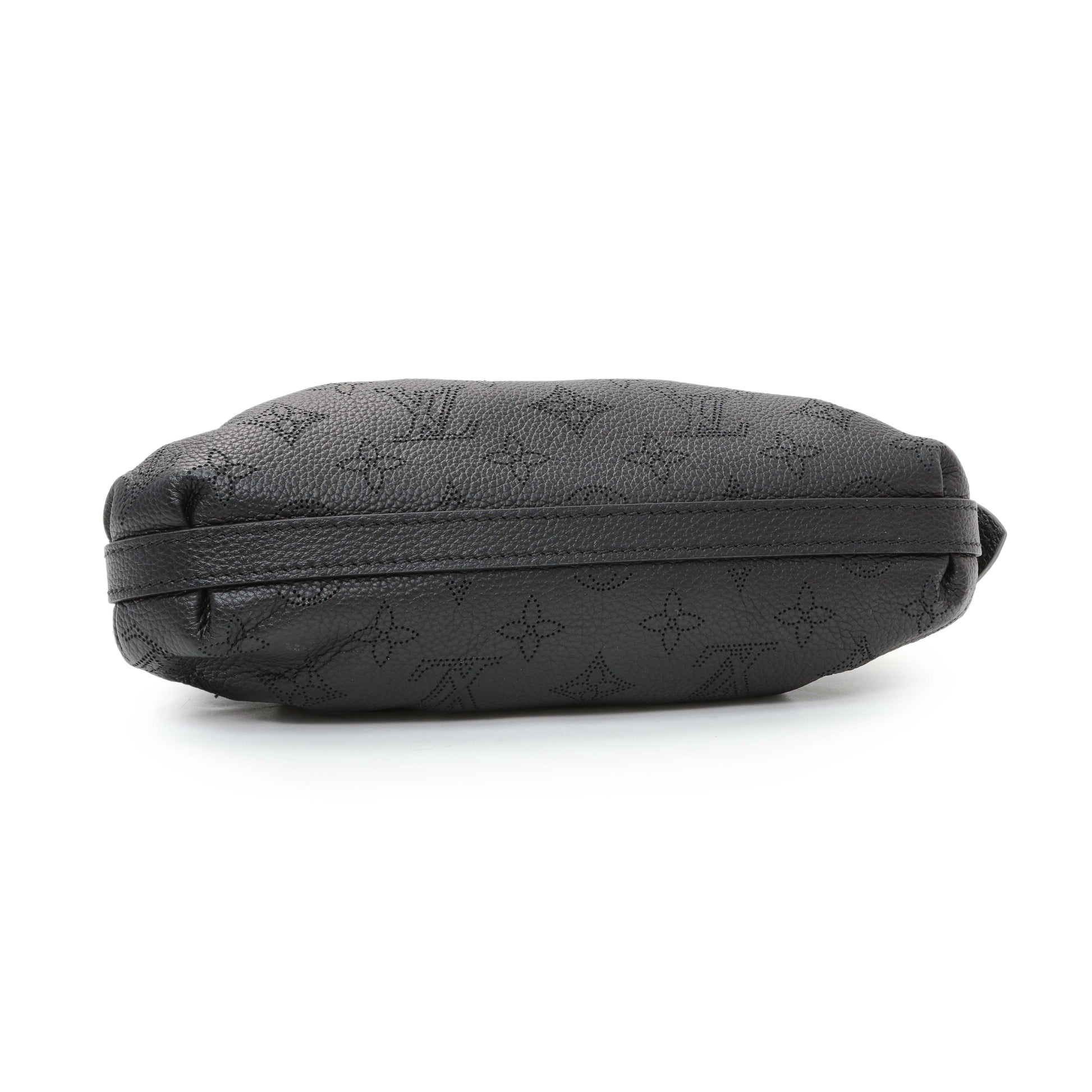 Exclusive Louis Vuitton Black Monogram Mahina Scala Mini Pouch — Back View