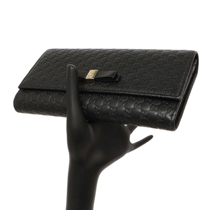 Exclusive Gucci Black Microguccissima Bow Continental Wallet — Alternate View 15