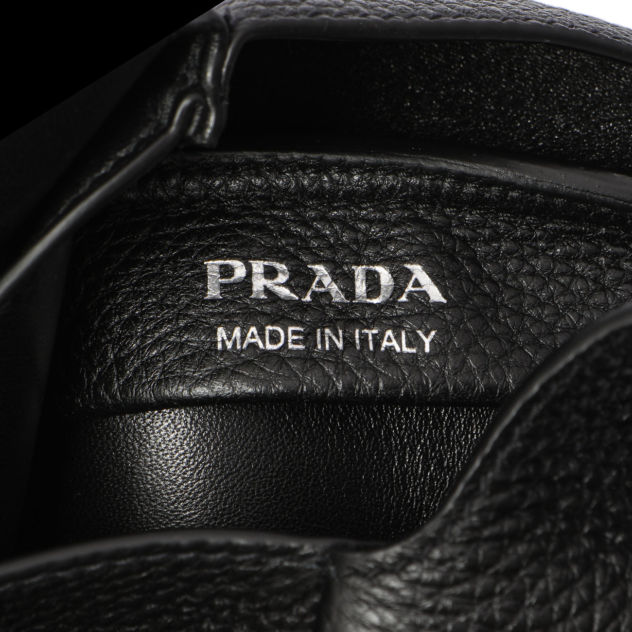Exclusive Prada Black Vitello Daino Soft Mini Dynamique Tote — Top View