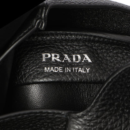 Exclusive Prada Black Vitello Daino Soft Mini Dynamique Tote — Top View