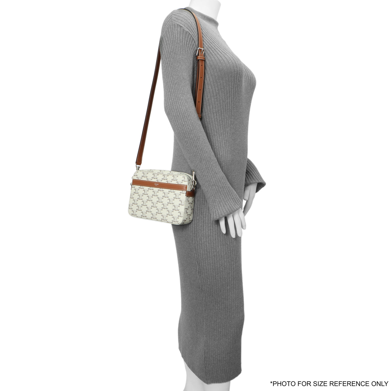 Exclusive Celine White Triomphe Canvas Small Messenger — Alternate View 7