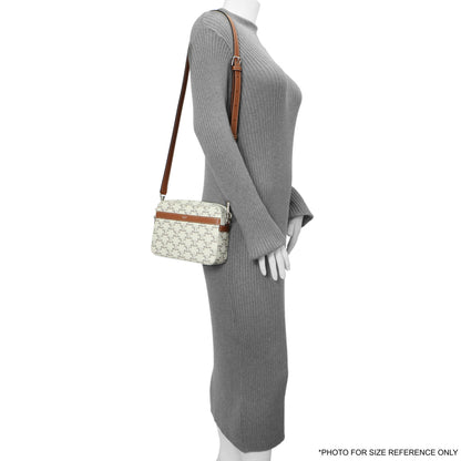 Exclusive Celine White Triomphe Canvas Small Messenger — Alternate View 7