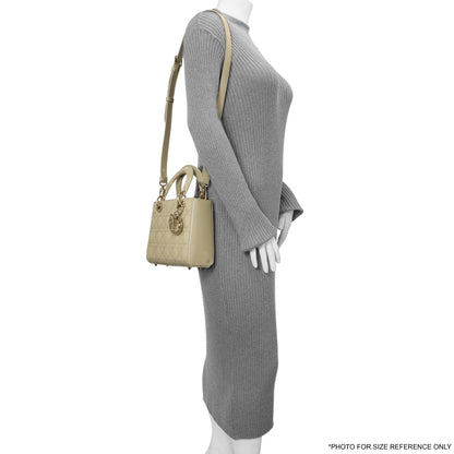 Exclusive Christian Dior Beige Patent Cannage Small Lady Dior — Alternate View 7