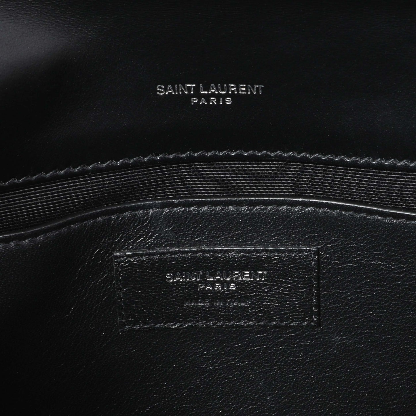 Exclusive Saint Laurent Black Star Print Calfskin Medium Kate Satchel — Detail View
