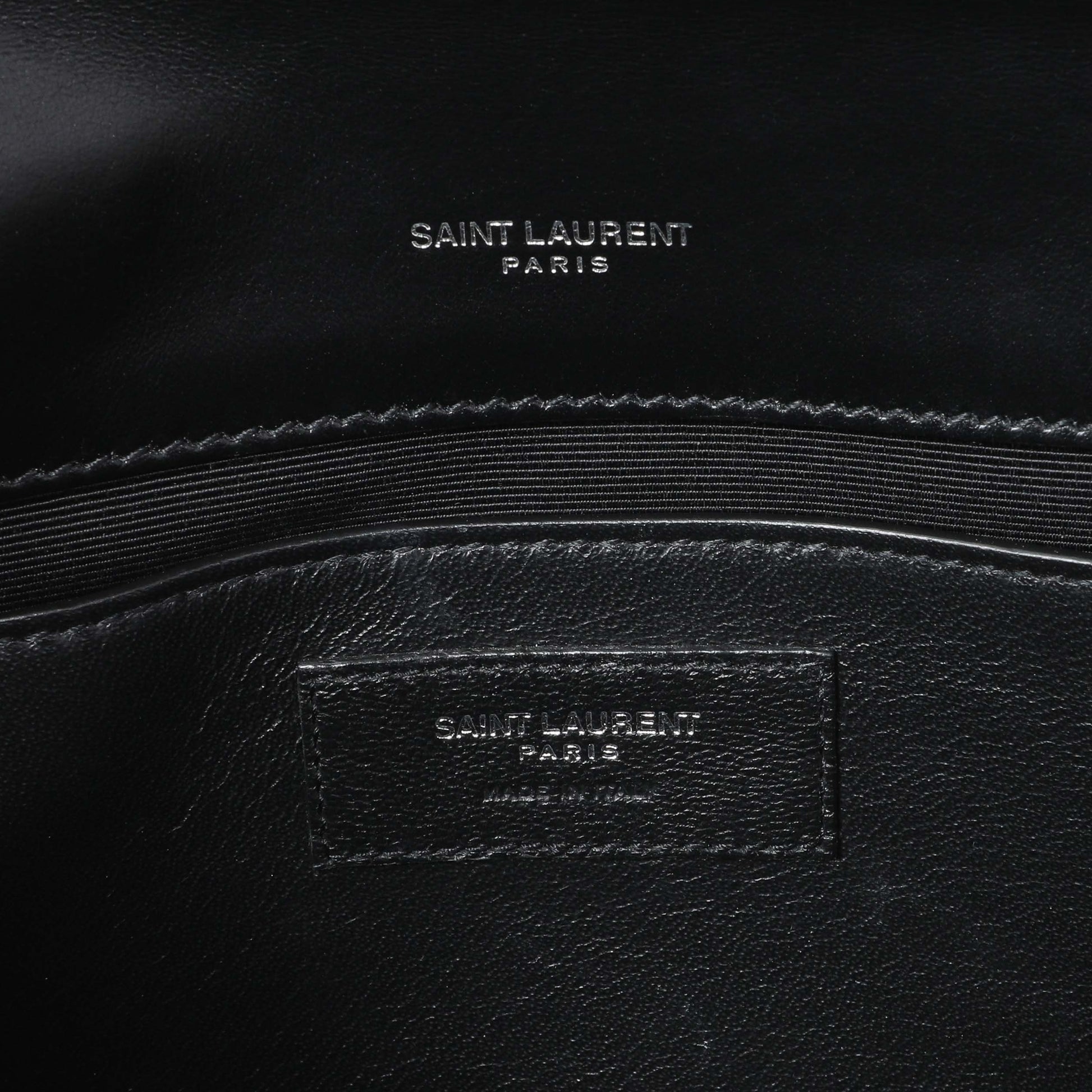 Exclusive Saint Laurent Black Star Print Calfskin Medium Kate Satchel — Detail View