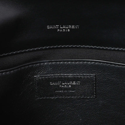 Exclusive Saint Laurent Black Star Print Calfskin Medium Kate Satchel — Detail View