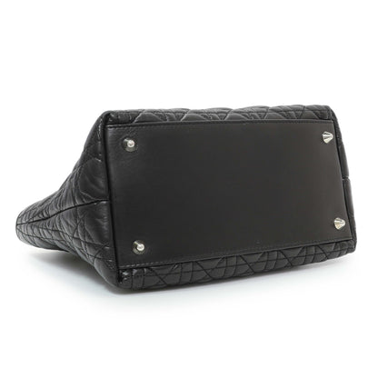 Exclusive Christian Dior Black Lambskin Cannage Soft Lady Dior — Back View