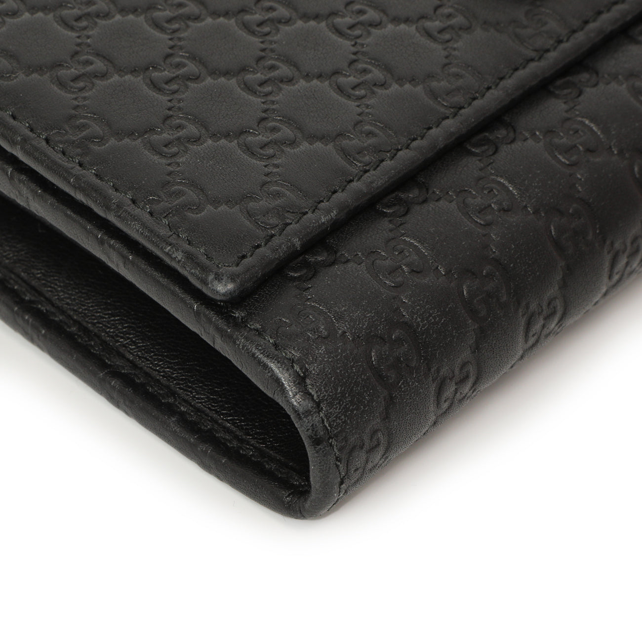 Exclusive Gucci Black Microguccissima Bow Continental Wallet — Top View