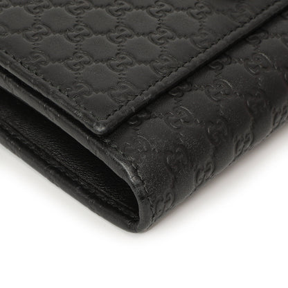 Exclusive Gucci Black Microguccissima Bow Continental Wallet — Top View