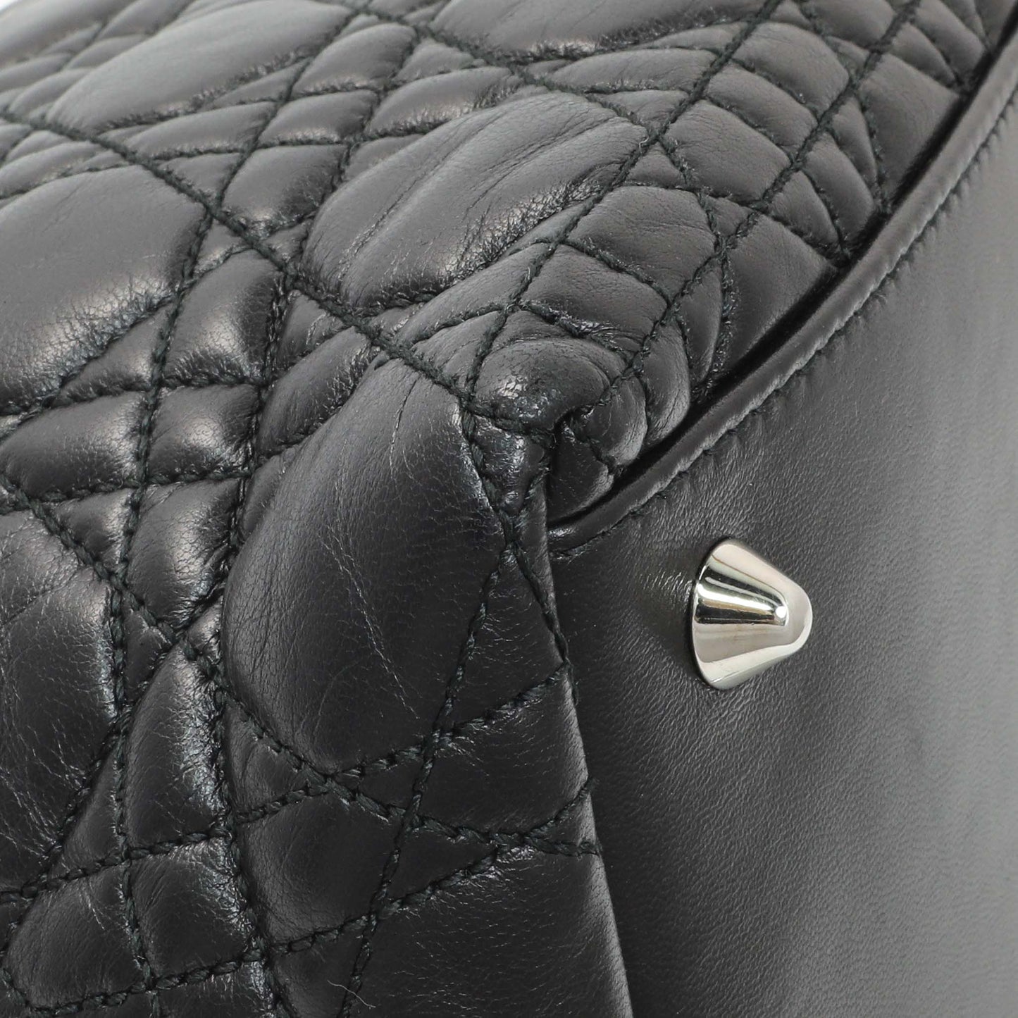 Exclusive Christian Dior Black Lambskin Cannage Soft Lady Dior — Lifestyle View