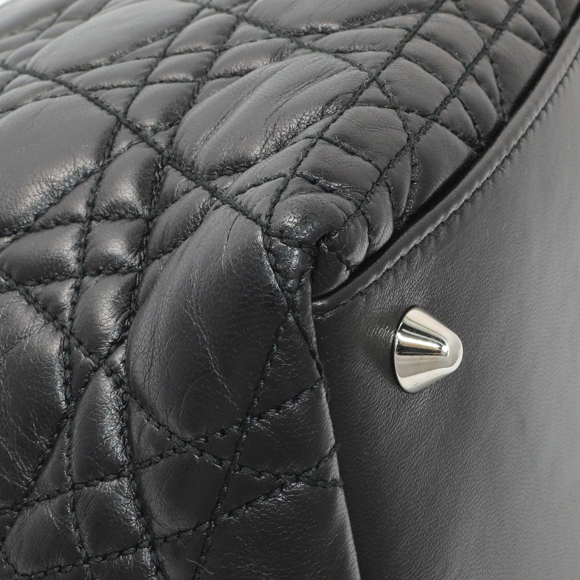 Exclusive Christian Dior Black Lambskin Cannage Soft Lady Dior — Lifestyle View