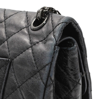Exclusive Chanel Charcoal Grey Metallic Aged Calfskin 2.55 Reissue Double Flap 227 — Alternate View 11