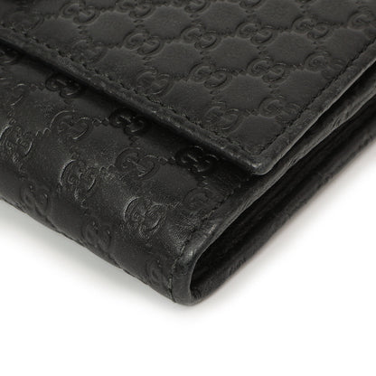 Exclusive Gucci Black Microguccissima Bow Continental Wallet — Detail View