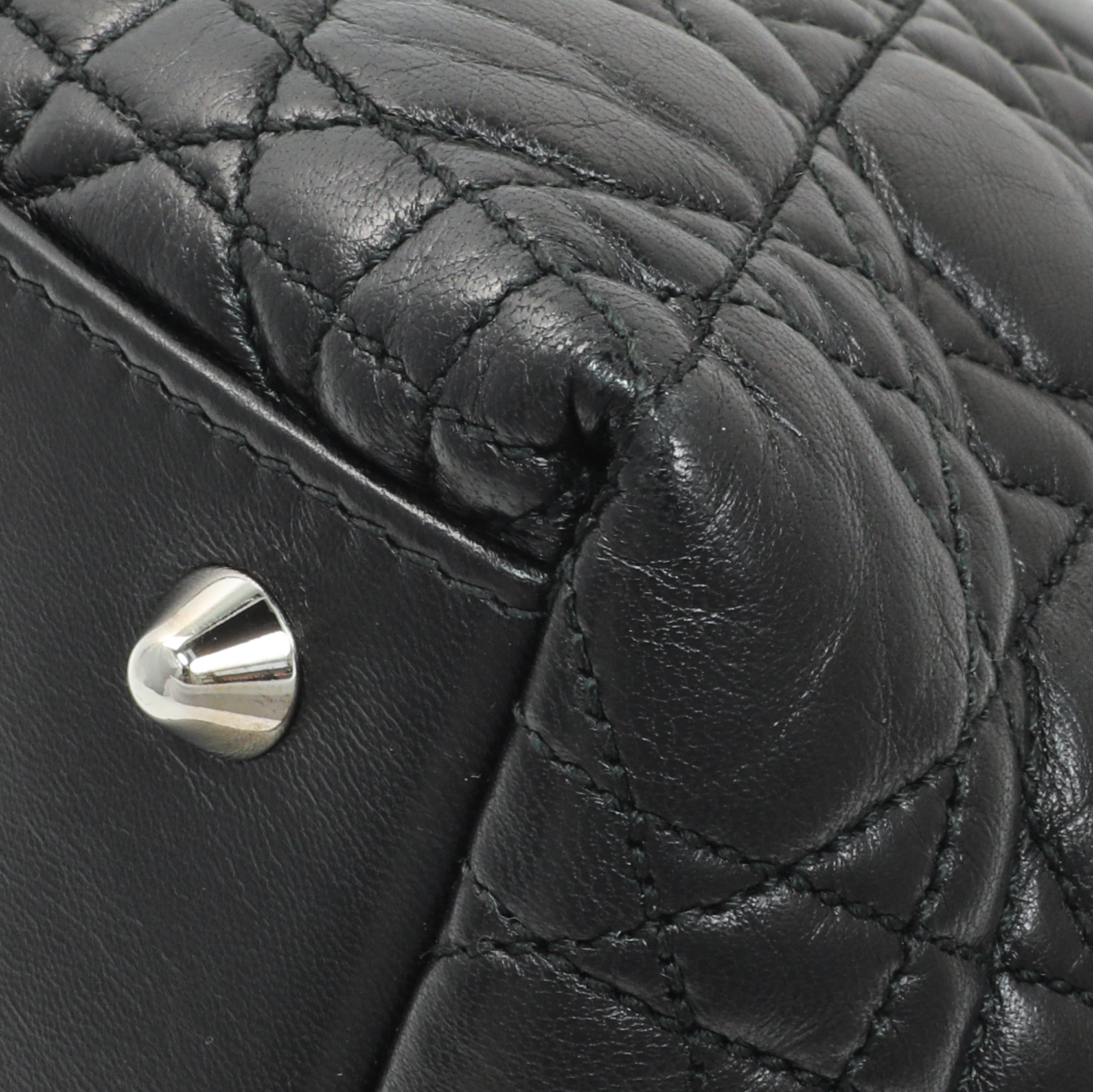 Exclusive Christian Dior Black Lambskin Cannage Soft Lady Dior — Alternate View 7